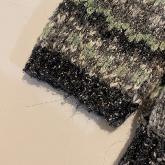 1980’s One on One vintage green grey and white wool blend cardigan - Picture 8 of 10